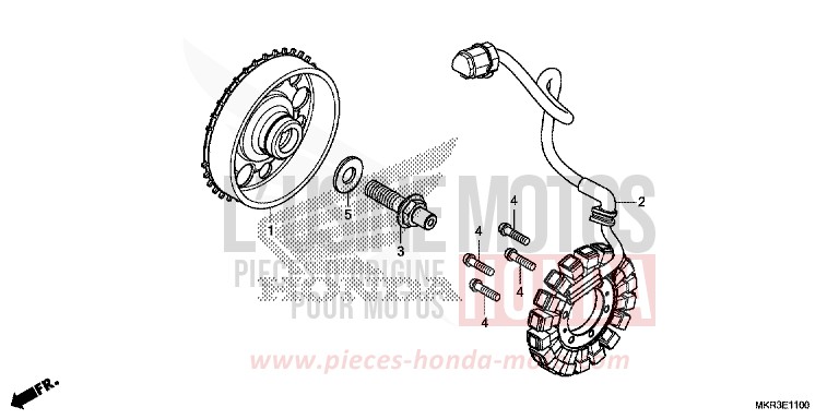 GENERATRICE de CBR1000RR SP SP1 SP2 PEARL GLARE WHITE (NHB53) 2022